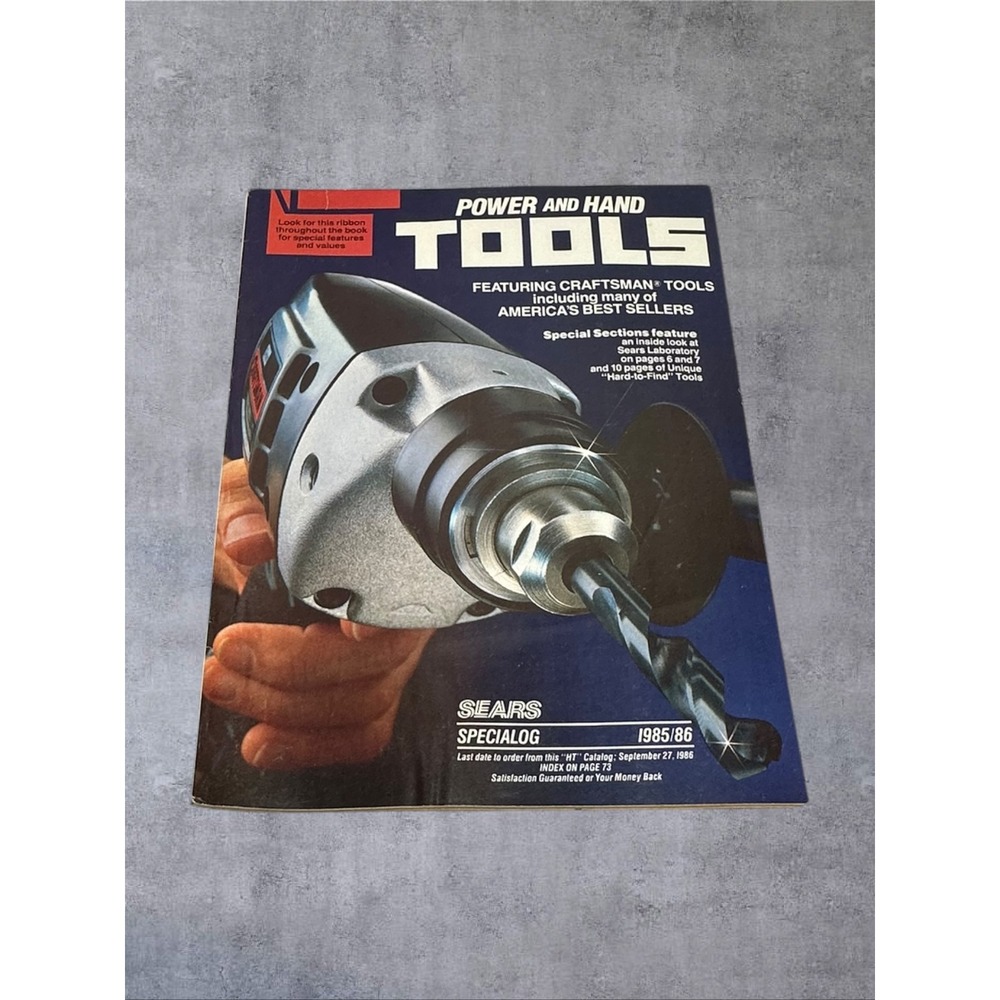 Sears Power and Hand Tools Catalog 1985 1986 Craftsman Vintage 80s
